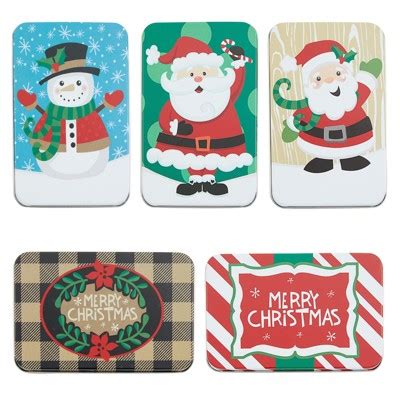 Juvale 5 Pack Christmas Gift Card Holders With Lids  